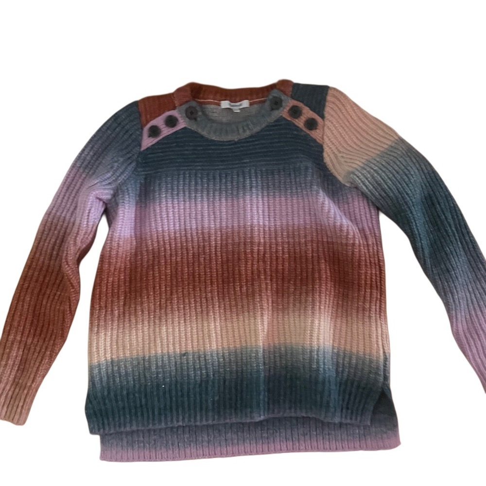Madewell Striped Multicolored Knit Sweater Small